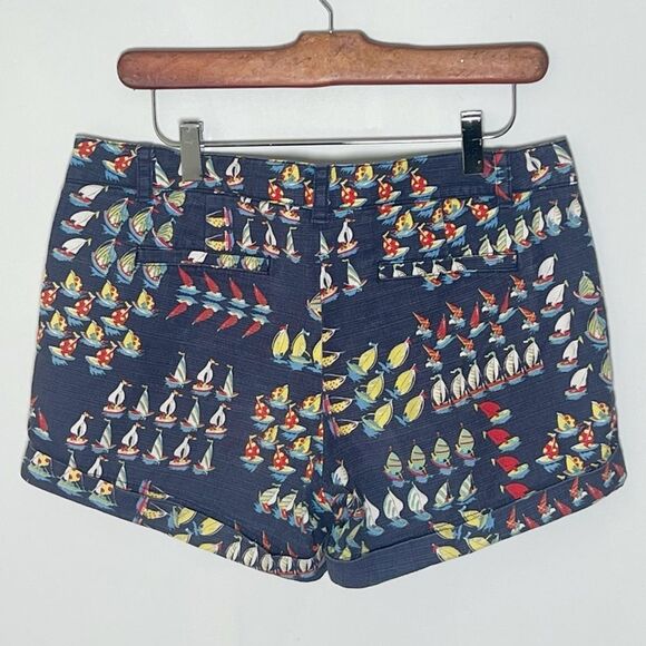 J. Cream Women’s Blue Sailing Nautical Shorts - Picture 2 of 6